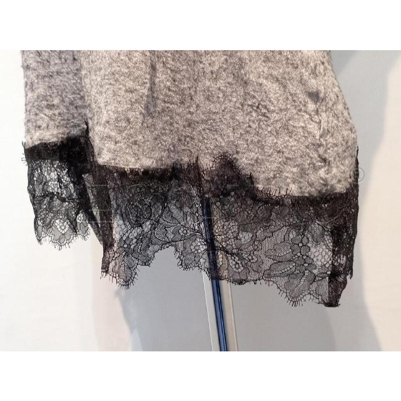CANOTTA DONNA TWIN SET GRIGIA CON PIZZO NERO | Mercatino dell'Usato Moncalieri bengasi 4