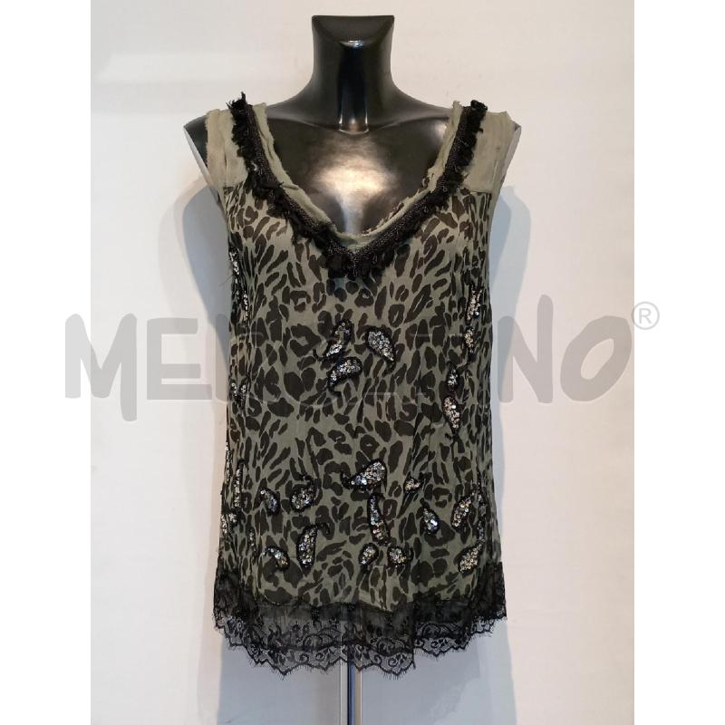 CANOTTA DONNA TWIN SET VERDE CON PAILLETTES | Mercatino dell'Usato Moncalieri bengasi 1