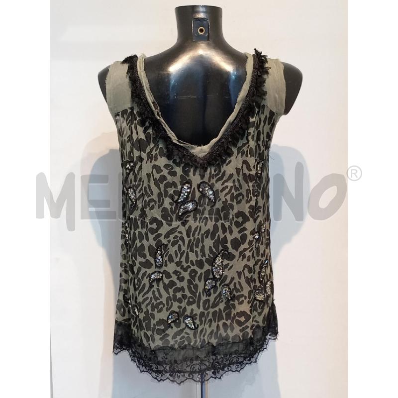 CANOTTA DONNA TWIN SET VERDE CON PAILLETTES | Mercatino dell'Usato Moncalieri bengasi 2