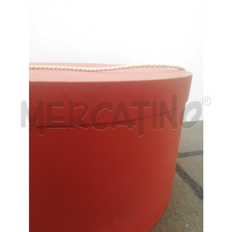 CAPPELLIERA TONDA ROSSA CARTONATA C/CORDINO BEIJE  | Mercatino dell'Usato Moncalieri bengasi 4