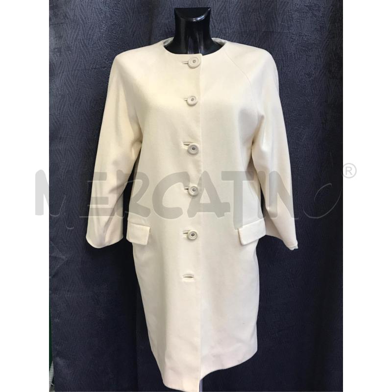 CAPPOTTO DONNA GIANNI VERSACE CREMA CON BOTTONI LOGATI | Mercatino dell'Usato Moncalieri bengasi 1