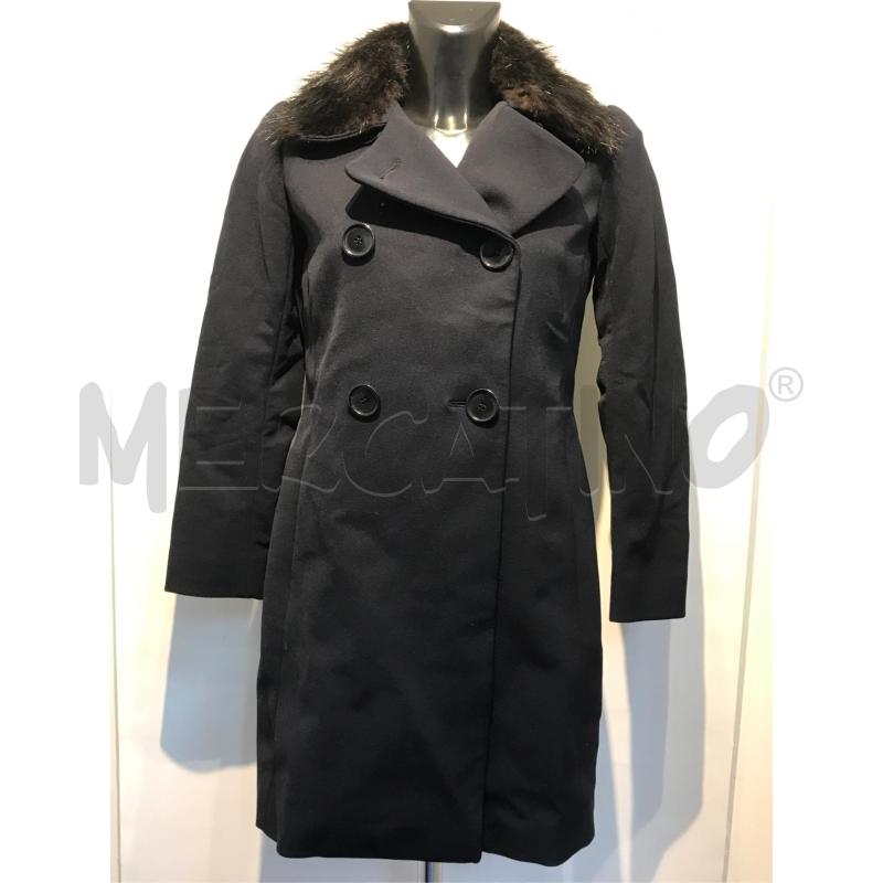 CAPPOTTO DONNA PRADA BLU COLLETTO PELO | Mercatino dell'Usato Moncalieri bengasi 1