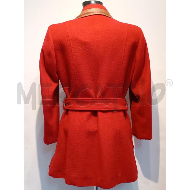 CAPPOTTO DONNA ROBERTA SCARPA ROSSO BORDO IN PELLE MARRONE | Mercatino dell'Usato Moncalieri bengasi 2