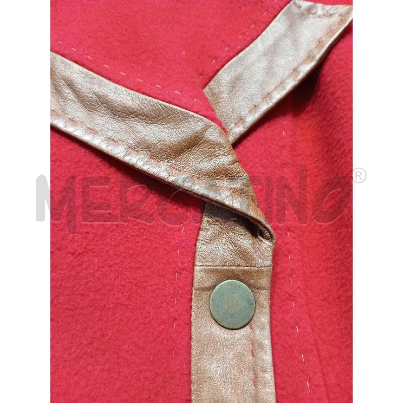 CAPPOTTO DONNA ROBERTA SCARPA ROSSO BORDO IN PELLE MARRONE | Mercatino dell'Usato Moncalieri bengasi 3
