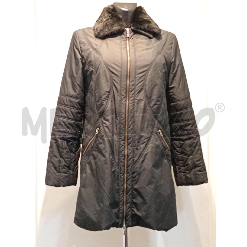 CAPPOTTO DONNA VERSACE NERO CON COLLO PELLICCIA | Mercatino dell'Usato Moncalieri bengasi 1