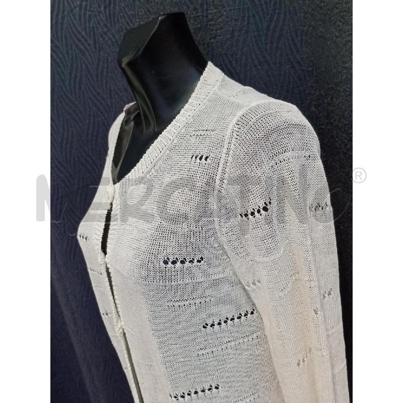 CARDIGAN DONNA CARACTERE BIANCO TRAFORATO  | Mercatino dell'Usato Moncalieri bengasi 3