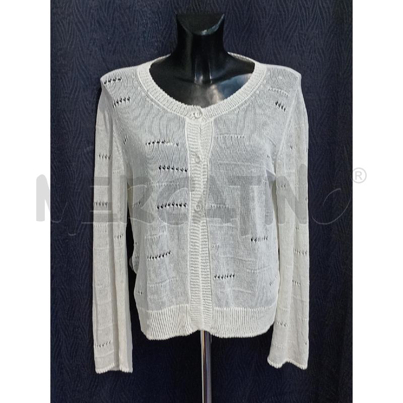 CARDIGAN DONNA CARACTERE BIANCO TRAFORATO  | Mercatino dell'Usato Moncalieri bengasi 4