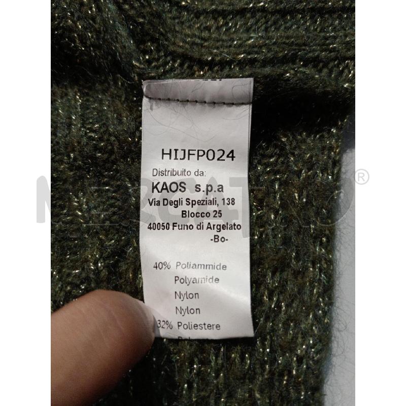 CARDIGAN DONNA KAOS VERDE LUREX | Mercatino dell'Usato Moncalieri bengasi 5