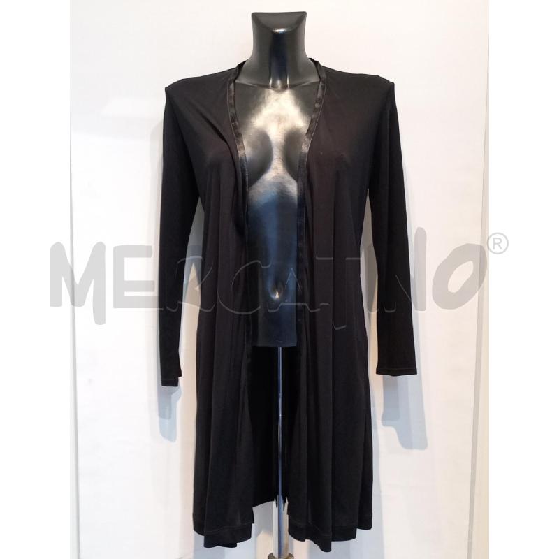 CARDIGAN DONNA MARELLA NERO LUNGO LUCIDO SEMI TRASPARENTE  | Mercatino dell'Usato Moncalieri bengasi 1