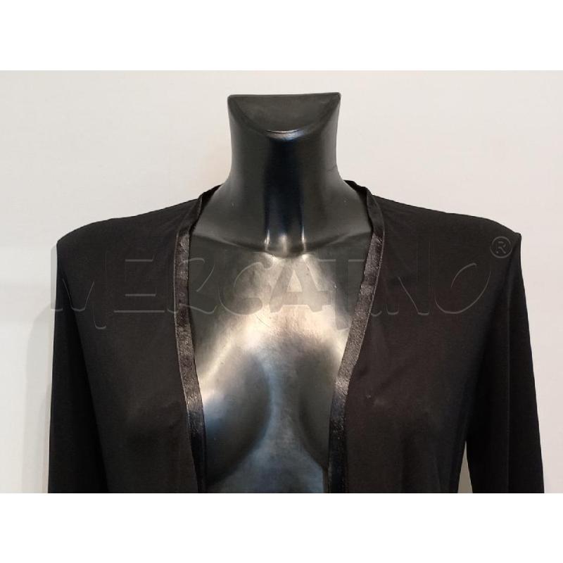 CARDIGAN DONNA MARELLA NERO LUNGO LUCIDO SEMI TRASPARENTE  | Mercatino dell'Usato Moncalieri bengasi 3