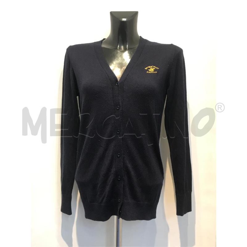 CARDIGAN DONNA POLO CLUB BLU CON LOGO  | Mercatino dell'Usato Moncalieri bengasi 1