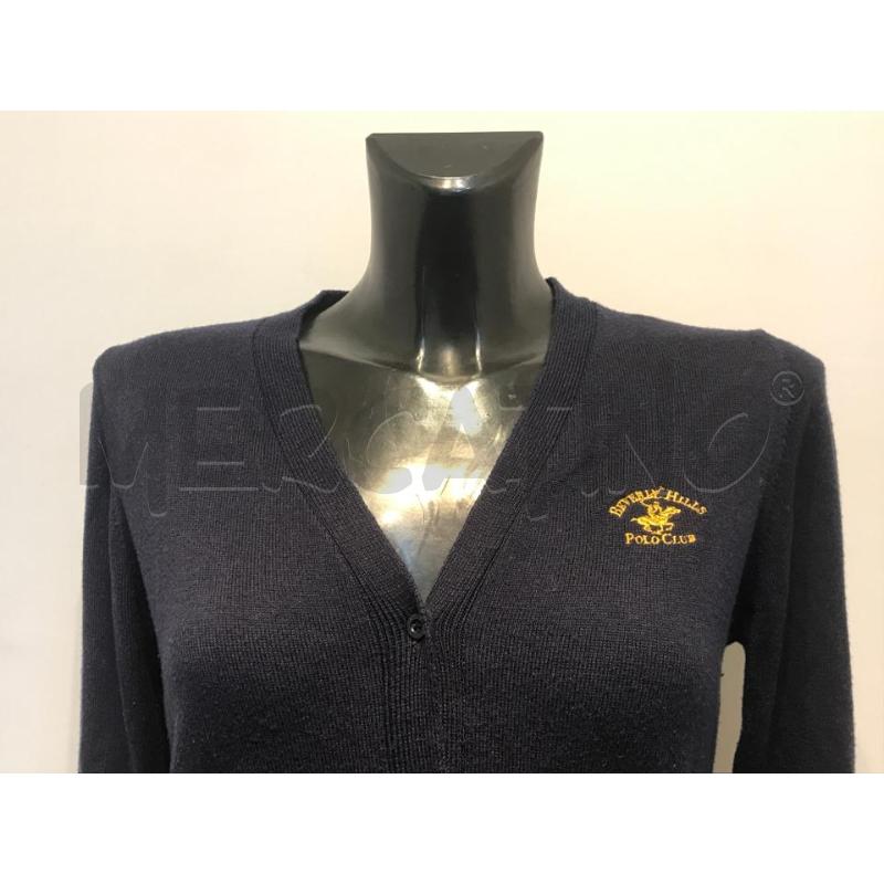 CARDIGAN DONNA POLO CLUB BLU CON LOGO  | Mercatino dell'Usato Moncalieri bengasi 3