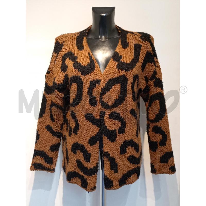 CARDIGAN DONNA RINASCIMENTO MARRONE INSERTI NERI | Mercatino dell'Usato Moncalieri bengasi 1