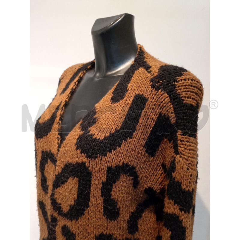 CARDIGAN DONNA RINASCIMENTO MARRONE INSERTI NERI | Mercatino dell'Usato Moncalieri bengasi 3