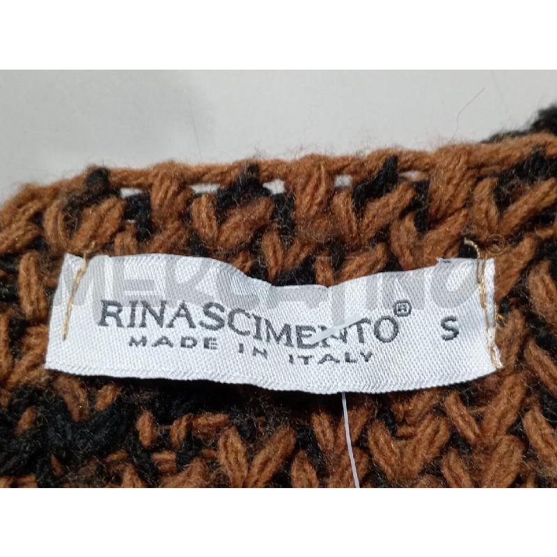 CARDIGAN DONNA RINASCIMENTO MARRONE INSERTI NERI | Mercatino dell'Usato Moncalieri bengasi 5