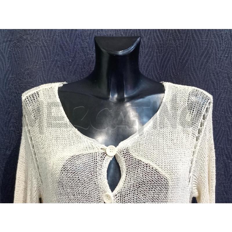 CARDIGAN DONNA TWIN SET CREMA DOPPIO TESSUTO | Mercatino dell'Usato Moncalieri bengasi 3