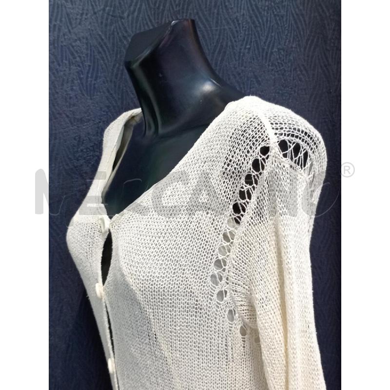 CARDIGAN DONNA TWIN SET CREMA DOPPIO TESSUTO | Mercatino dell'Usato Moncalieri bengasi 4