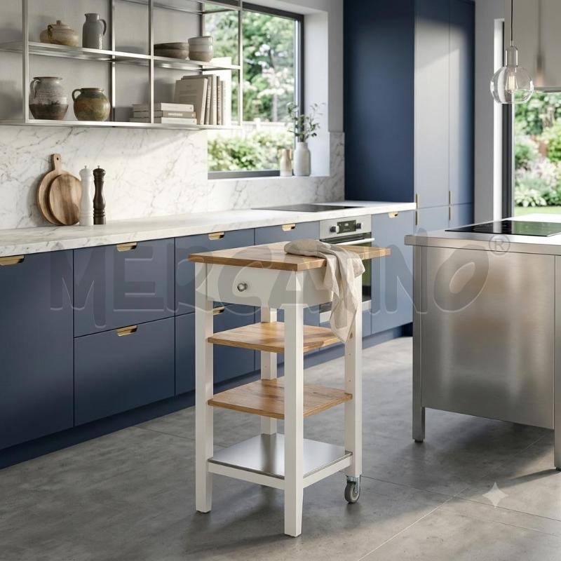 CARRELLO CUCINA SU RUOTE C/CASSETTO | Mercatino dell'Usato Moncalieri bengasi 1
