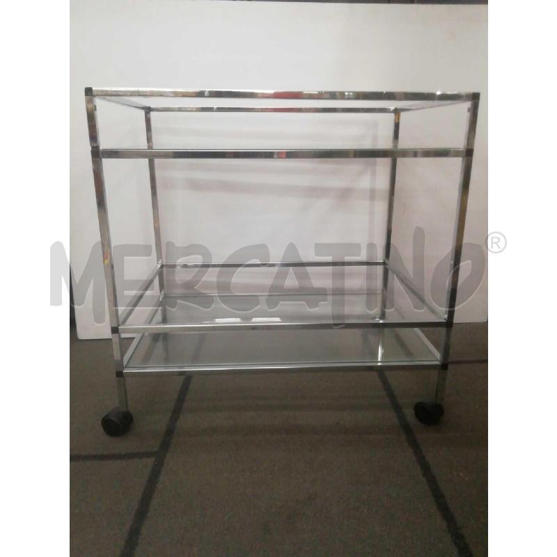 CARRELLO INOX VETRO | Mercatino dell'Usato Moncalieri bengasi 1