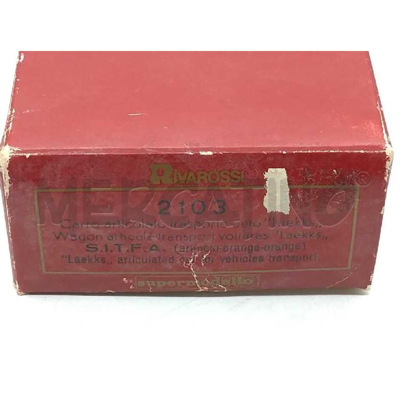 CARROZZA BISARCA ARTICOLATO TRASPORTO AUTO RIVAROSSI 2103 MANCANTE LA BISARCA COLOR BLU CON SCATOLA | Mercatino dell'Usato Moncalieri bengasi 5