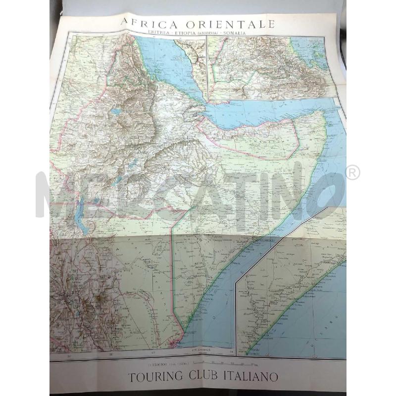 CARTA DELL AFRICA ORIENTALE TOURING CLUB | Mercatino dell'Usato Moncalieri bengasi 4