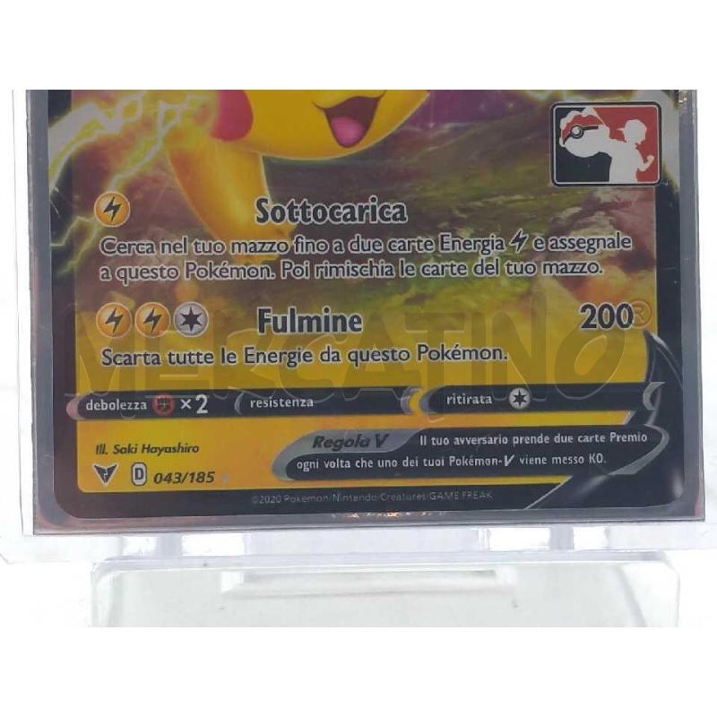 CARTA POKEMON PIKACHU V 043/185 | Mercatino dell'Usato Moncalieri bengasi 3