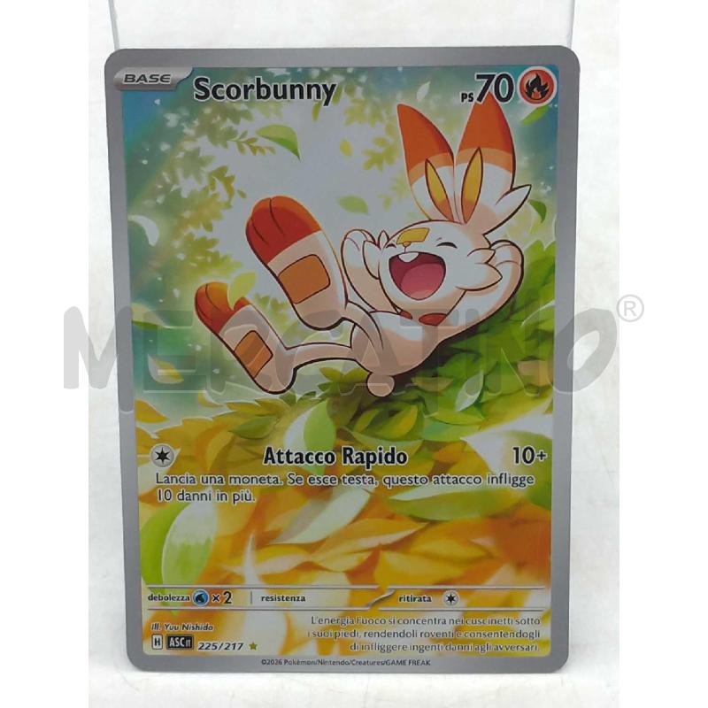 CARTA POKEMON SCORBUNNY 225/217 | Mercatino dell'Usato Moncalieri bengasi 1