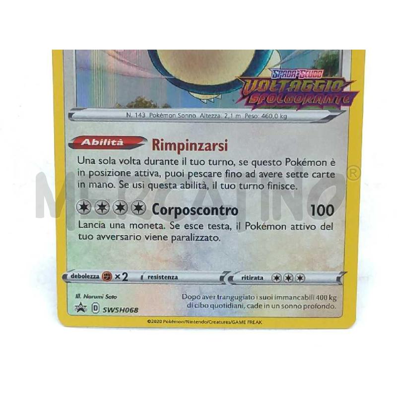 CARTA POKEMON SNORLAX SWSHO68 | Mercatino dell'Usato Moncalieri bengasi 4