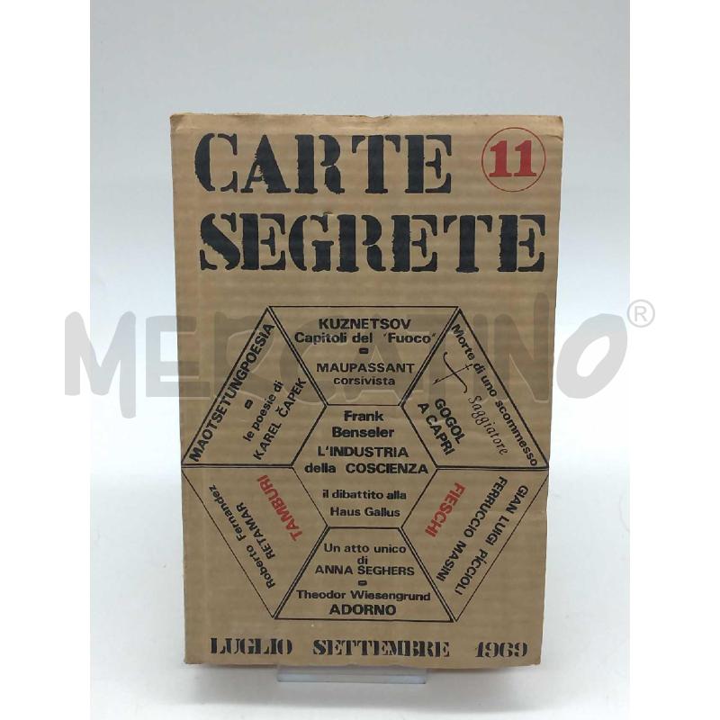 CARTE SEGRETE 11 LUGLIO SETTEMBRE 1969 SANSONI EDITORE COPERTINA CARTONE GREZZO | Mercatino dell'Usato Moncalieri bengasi 1