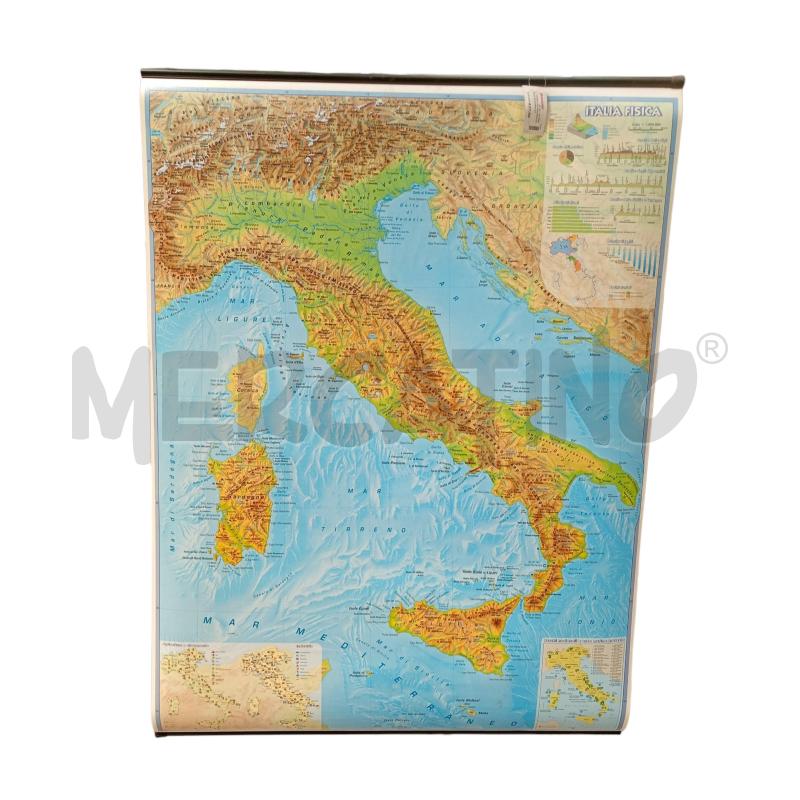 CARTINA GEOGRATICA ITALIA PLASTIFICATA | Mercatino dell'Usato Moncalieri bengasi 3