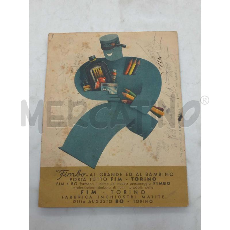 CARTOLINA PUBLICITARIO FIM TORINO CENTENARIO | Mercatino dell'Usato Moncalieri bengasi 2