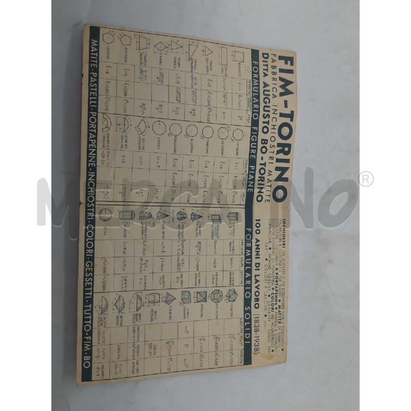 CARTOLINA PUBLICITARIO FIM TORINO CENTENARIO | Mercatino dell'Usato Moncalieri bengasi 3