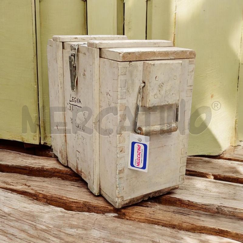 CASSETTA LEGNO BIANCA ARTIGIANALE C/CHIUSURA FRONTALE  | Mercatino dell'Usato Moncalieri bengasi 2