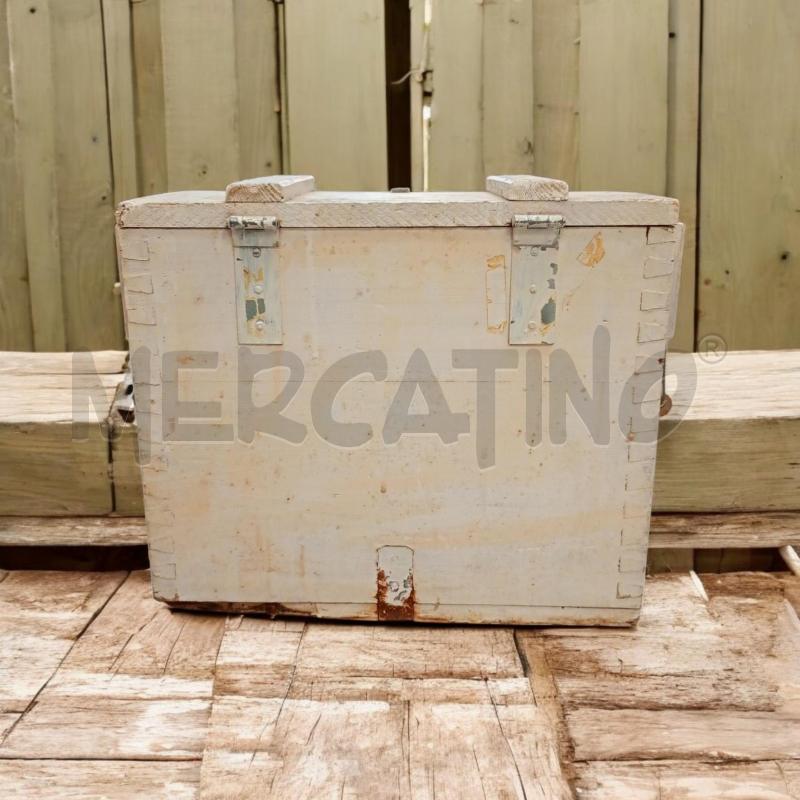 CASSETTA LEGNO BIANCA ARTIGIANALE C/CHIUSURA FRONTALE  | Mercatino dell'Usato Moncalieri bengasi 3