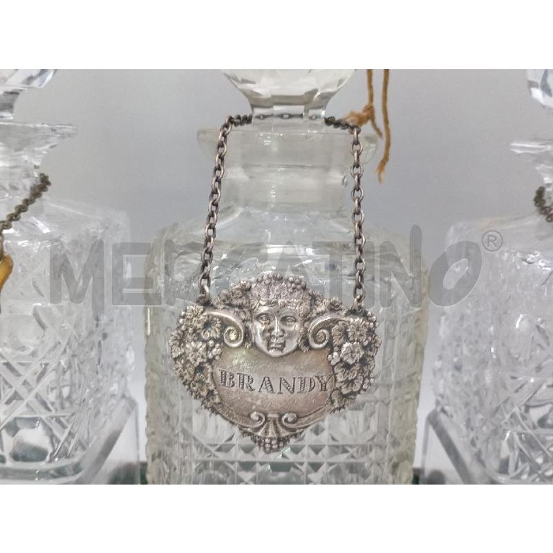 CASSETTA LEGNO PORTALIQUORI WHISKY COGNAC VODKA CRISTALLO CHIAVE | Mercatino dell'Usato Moncalieri bengasi 2