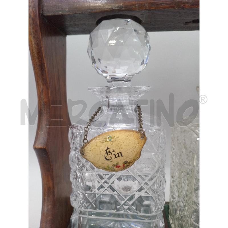CASSETTA LEGNO PORTALIQUORI WHISKY COGNAC VODKA CRISTALLO CHIAVE | Mercatino dell'Usato Moncalieri bengasi 3