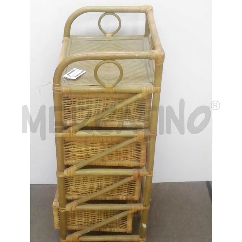 CASSETTIERA BAMBU 4 CASSETTI | Mercatino dell'Usato Moncalieri bengasi 4