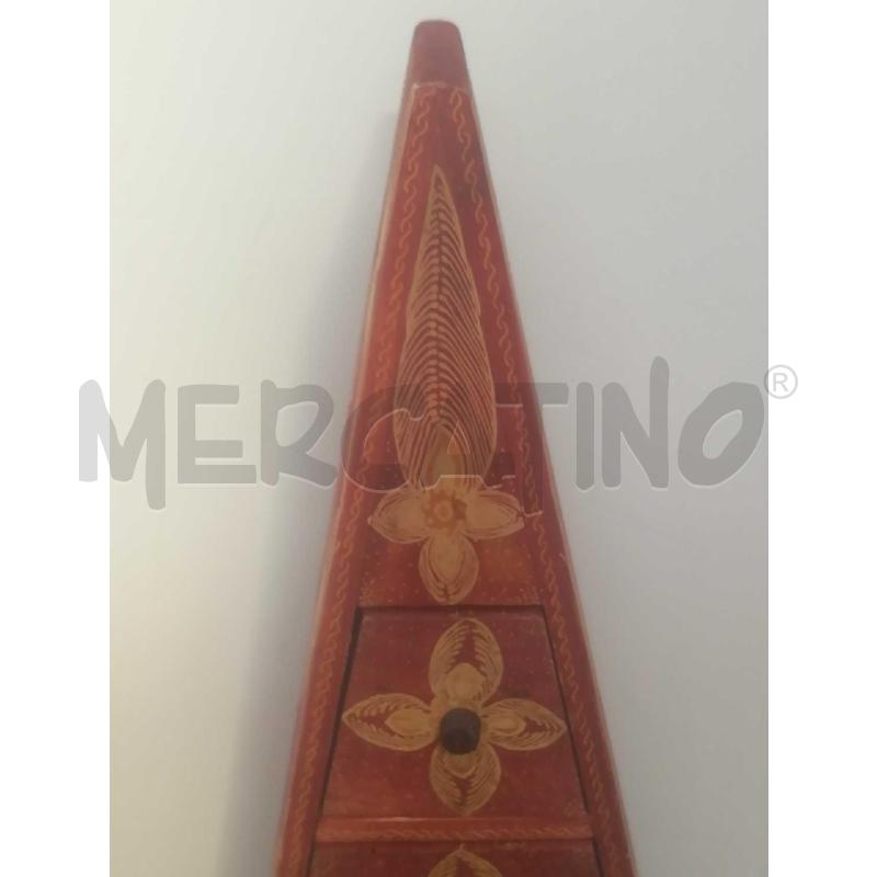 CASSETTIERA PIRAMIDALE 4 CASSETTI C/DECORO FIORI  | Mercatino dell'Usato Moncalieri bengasi 2