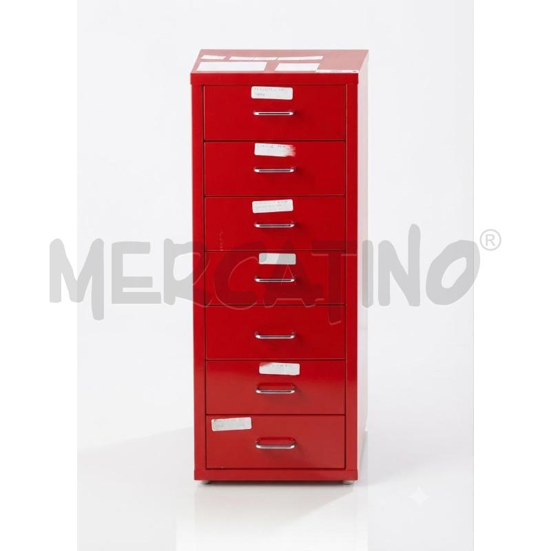 CASSETTIERA ROSSA LUCIDA 6 CASSETTI METALLO | Mercatino dell'Usato Moncalieri bengasi 2