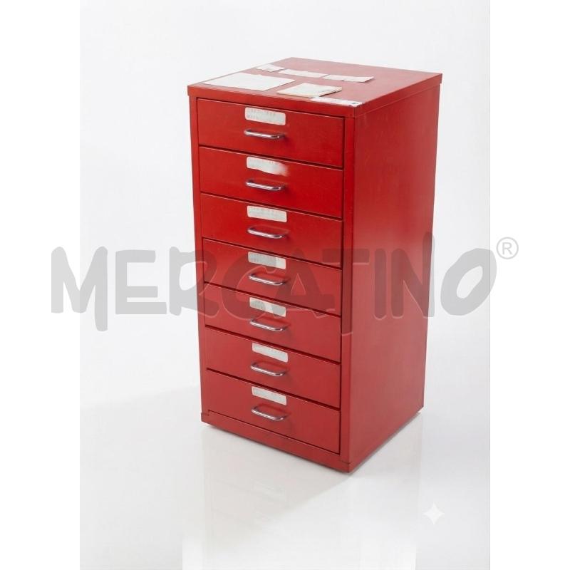 CASSETTIERA ROSSA LUCIDA 6 CASSETTI METALLO | Mercatino dell'Usato Moncalieri bengasi 5