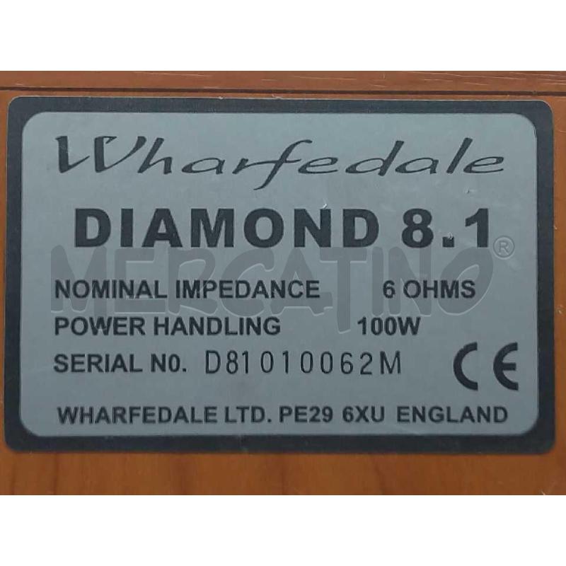 CASSE ACUSTICHE WHARFEDALE DIAMOND 8.1 100 W COPPIA 6 OHMS | Mercatino dell'Usato Moncalieri bengasi 5