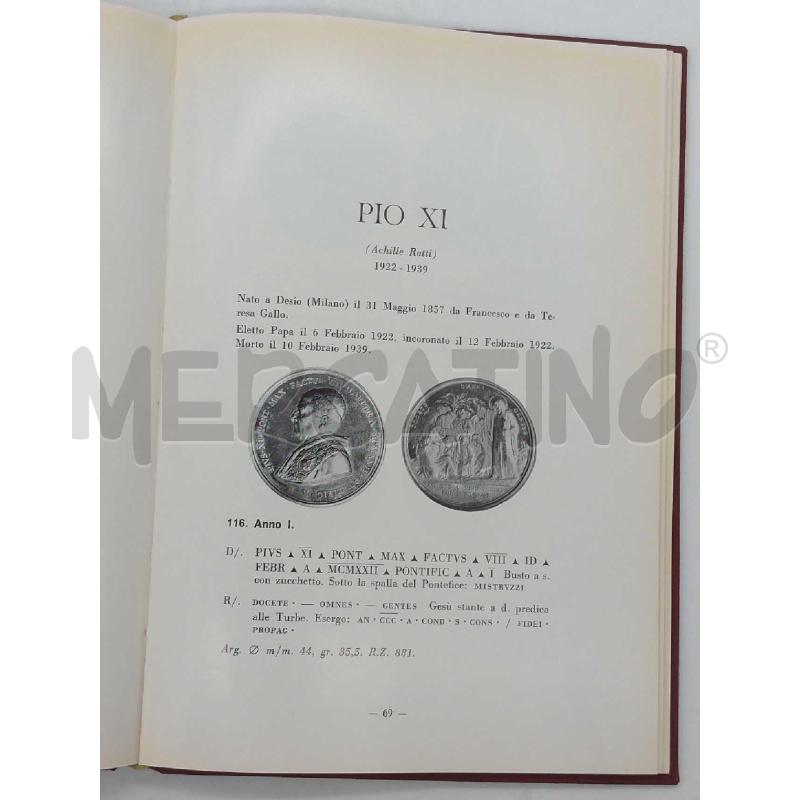 CATALOGO DELLE MEDAGLIE PAPALI ANNUALI DA PIO VII A PAOLO VI 1967 EDIZIONI RINALDI NUMISMATICI | Mercatino dell'Usato Moncalieri bengasi 5