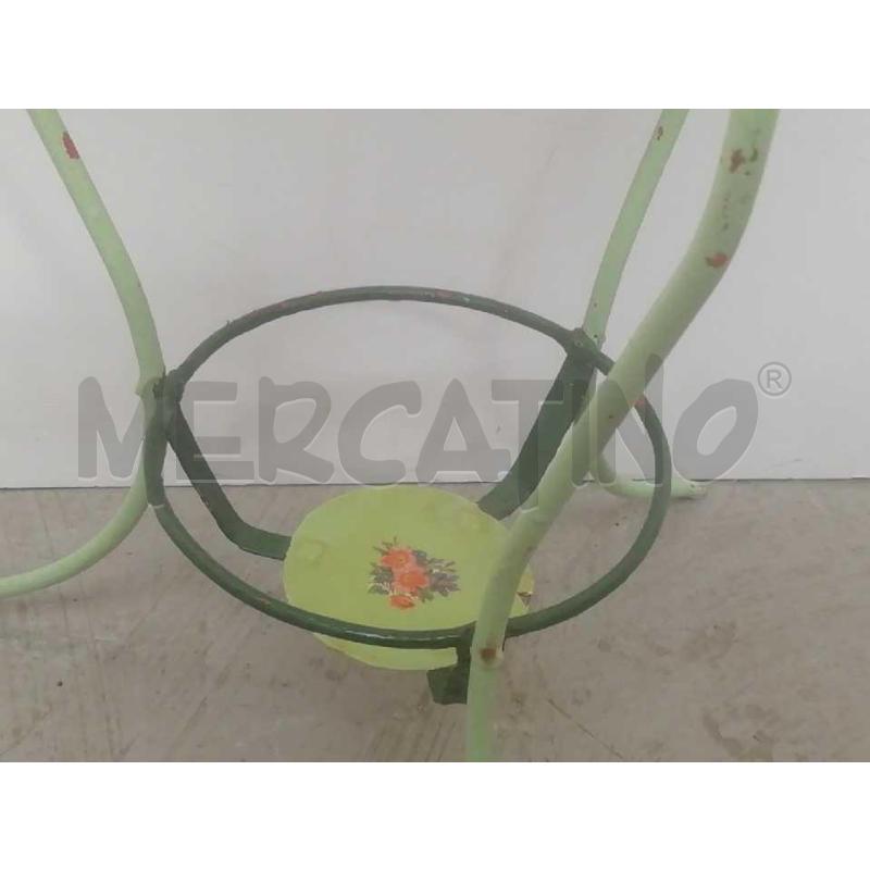 CATINO CON STRUTTURA FERRO VERDE CERAMICA PIEMONTESE | Mercatino dell'Usato Moncalieri bengasi 2