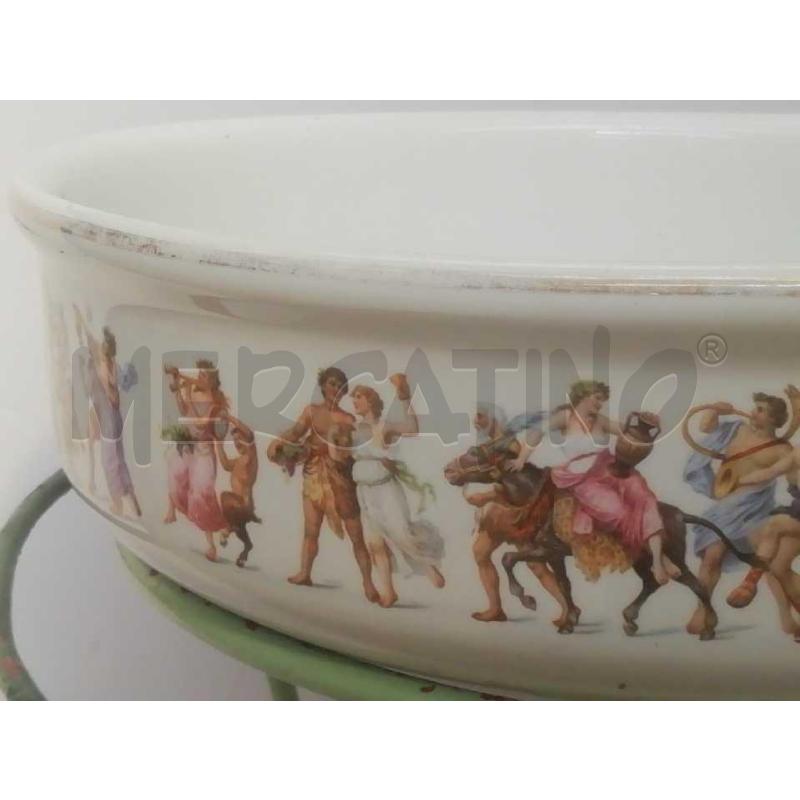 CATINO CON STRUTTURA FERRO VERDE CERAMICA PIEMONTESE | Mercatino dell'Usato Moncalieri bengasi 3