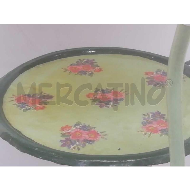 CATINO CON STRUTTURA FERRO VERDE CERAMICA PIEMONTESE | Mercatino dell'Usato Moncalieri bengasi 4
