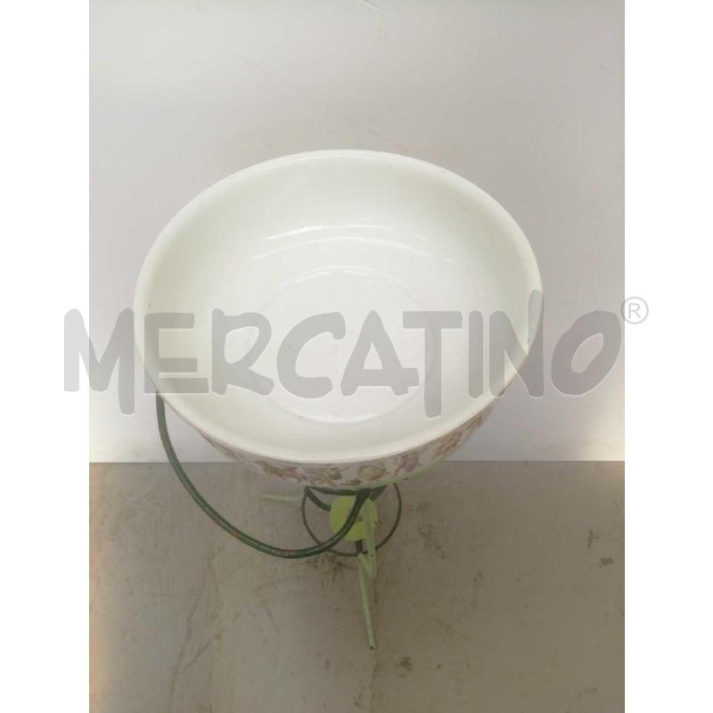 CATINO CON STRUTTURA FERRO VERDE CERAMICA PIEMONTESE | Mercatino dell'Usato Moncalieri bengasi 5
