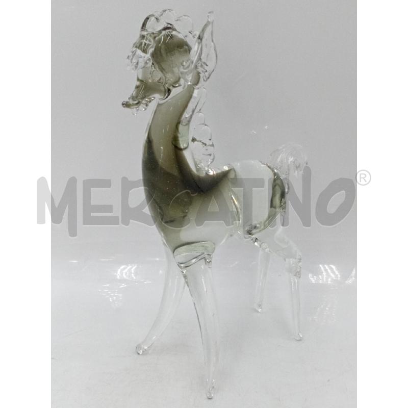 CAVALLINO VETRO SOFFIATO ALTO CM 24 | Mercatino dell'Usato Moncalieri bengasi 1