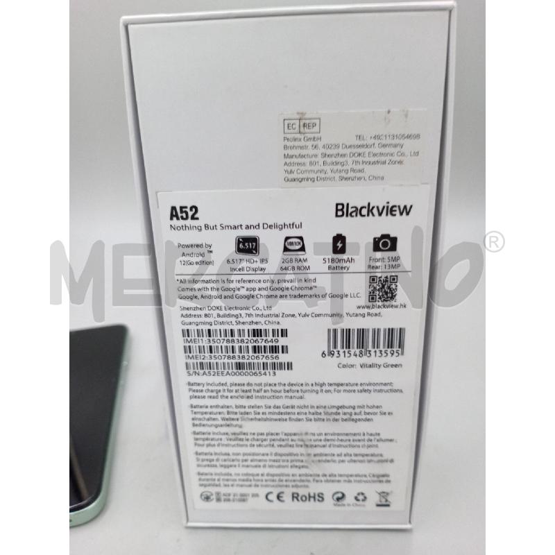 CELLULARE GSM BLACKVIEW A52 2GB ANDROID | Mercatino dell'Usato Moncalieri bengasi 4