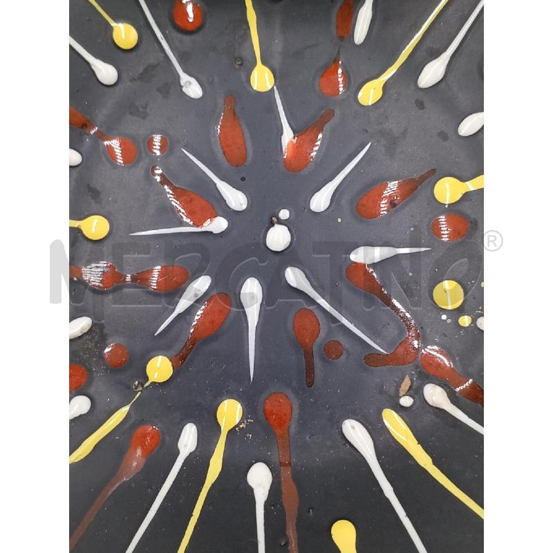 CENTROTAVOLA ANNI 50 SCHIZZI CERAMICA BASE NERA | Mercatino dell'Usato Moncalieri bengasi 3