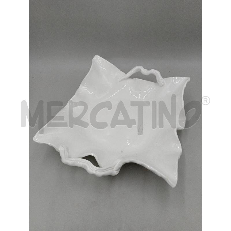 CENTROTAVOLA CERAMICA BIANCA PORTA FRUTTA C/DOPPI MANICI | Mercatino dell'Usato Moncalieri bengasi 2